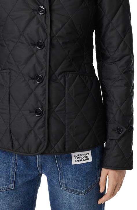 burberry nova check-lined quilted jacket|Quilted Thermoregulated Jacket in Black .